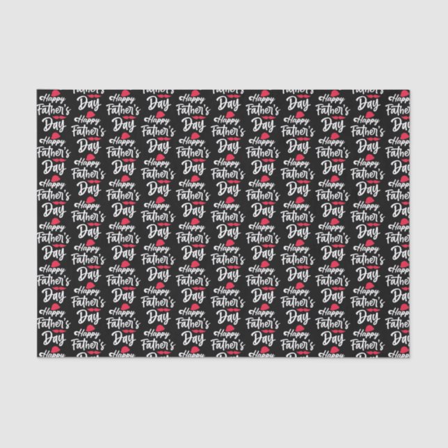 cool Happy Father's Day word art tiled  Tissue Paper (Front)