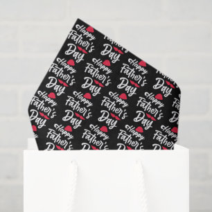 cool Happy Father's Day word art tiled Tissue Paper
