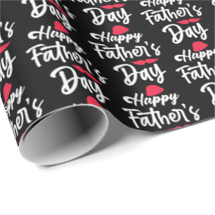 cool Happy Father's Day word art tiled Wrapping Paper