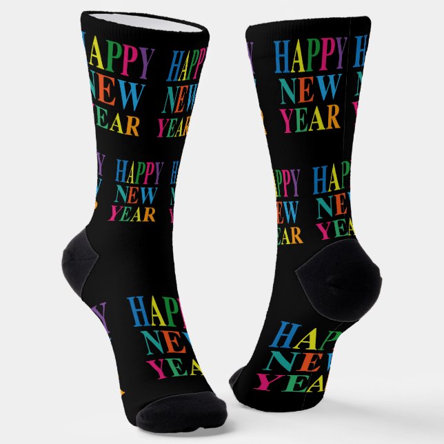 Cool Happy New Year  Socks (Angled)