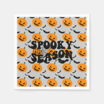 Cool Haunted Pumkin Party Paper Plates