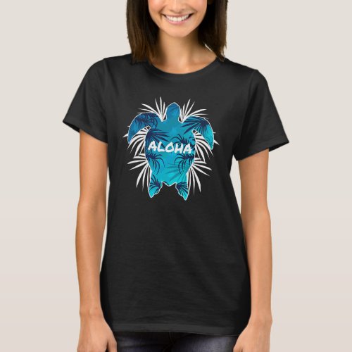 Cool Hawaii Aloha Turtle Hawaiian Beach And Surfin T_Shirt