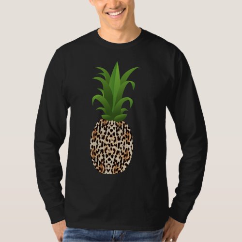 Cool Hawaiian Tropical Fruit Pineapple Leopard Che T_Shirt