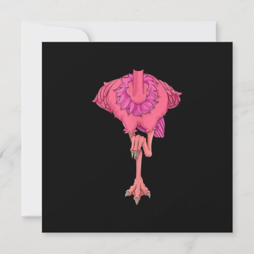 Cool Headless Flamingo Halloween Costume Funny Invitation