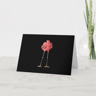 Cool Headless Flamingo Halloween Lazy Card