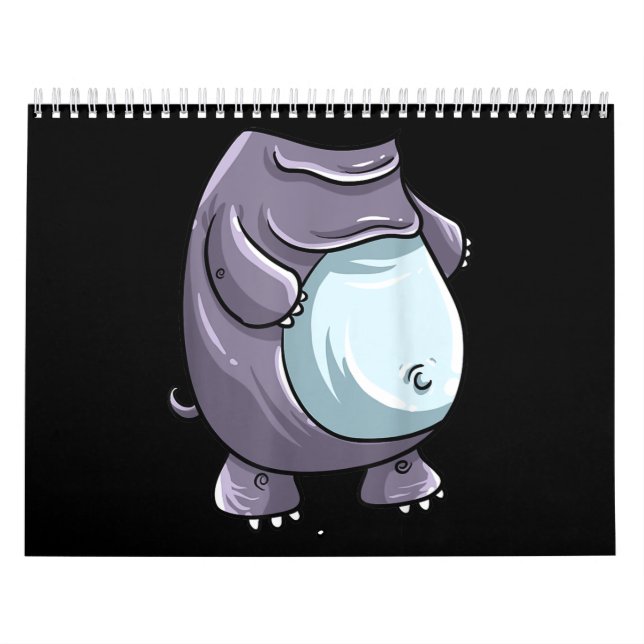 Cool Headless Hippo Halloween Costume Funny Lazy Calendar (Cover)