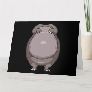 Cool Headless Hippo Halloween Costume Funny Lazy Card
