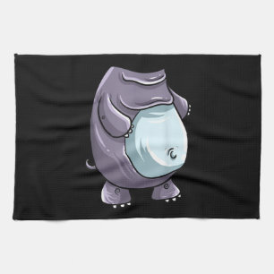 Cool Headless Hippo Halloween Costume Funny Lazy Kitchen Towel