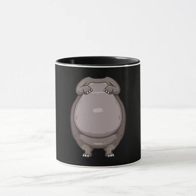 Cool Headless Hippo Halloween Costume  Funny Lazy Mug (Center)