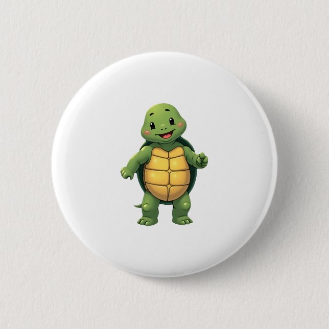 Cool Headless Turtle Halloween Costume _ Funny Laz Button (Front)