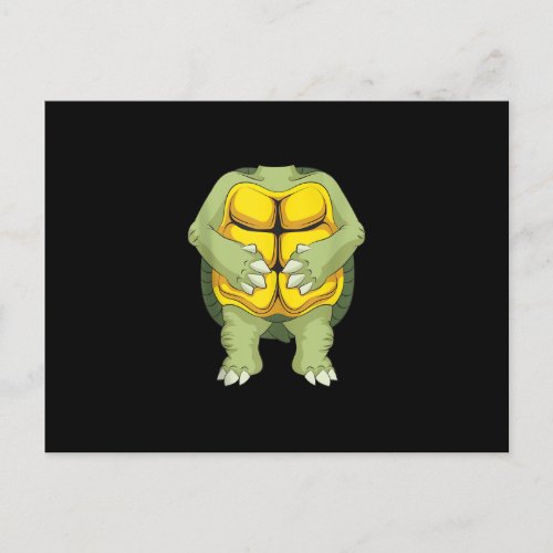 Cool Headless Turtle Halloween Costume  Funny Lazy Announcement Postcard