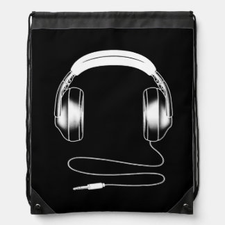 Cool Headphones Design For Men Women DJ Music Drawstring Bag