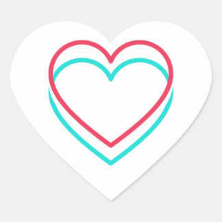 Cool heart colors sticker