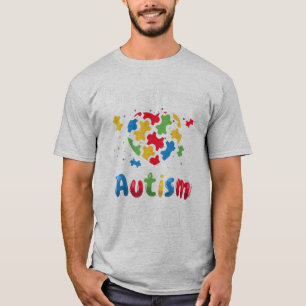 Cool Heart Puzzle Pieces Light It Up Blue for prou T-Shirt