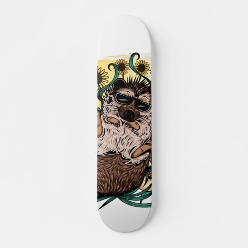 Cool Hedgehog  Skateboard