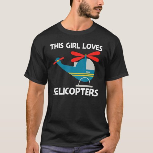 Cool Helicopter For Girls Mom Aircraft Aviation Pi T_Shirt