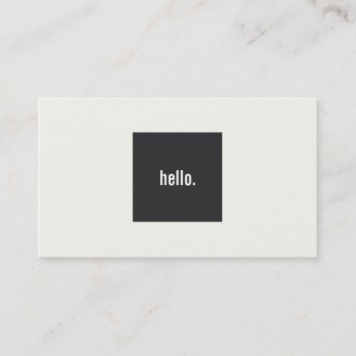 Cool Hello Greeting Social Networking Business Card