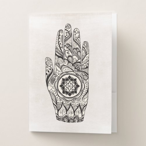 Cool Henna Hand Tattoo Pocket Folder