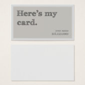 Cool "Here's My Card" Networking Groupon (Front & Back)