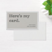 Cool "Here's My Card" Networking Groupon (Desk)