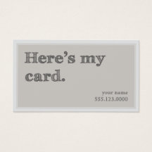 Cool &quot;Here&#39;s My Card&quot; Networking Groupon