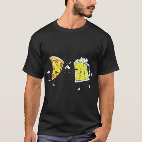Cool High Five With Pizza And Beer For Boys  Girl T_Shirt