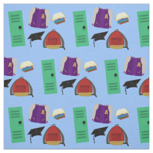 Cool High School Art Life Pattern Design Fabric
