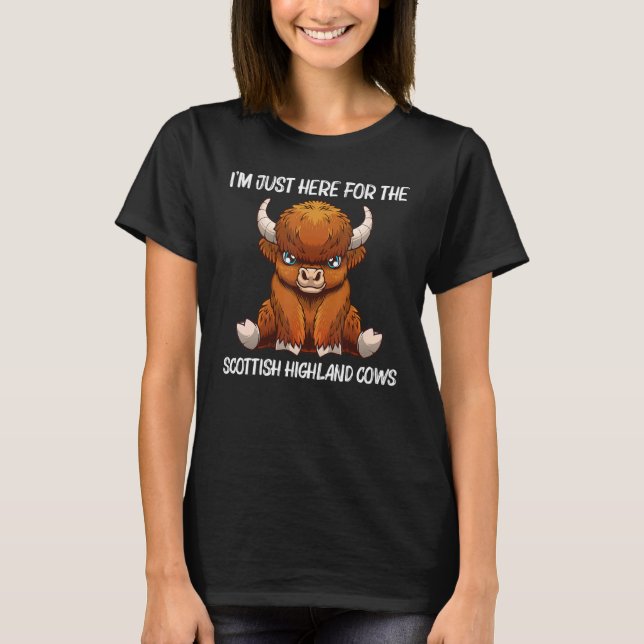 Cool Highland Cow For Men Women Scottish Cows Catt T-Shirt (Front)