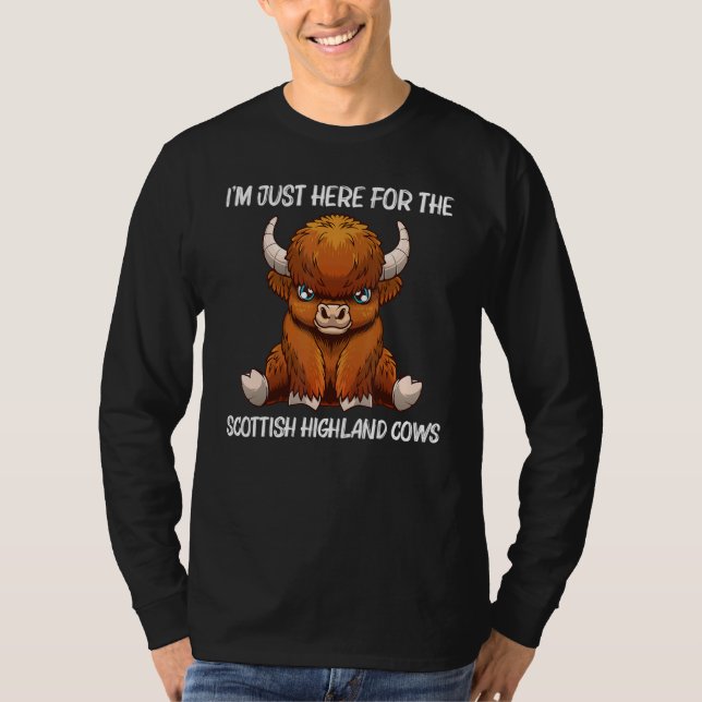 Cool Highland Cow For Men Women Scottish Cows Catt T-Shirt (Front)