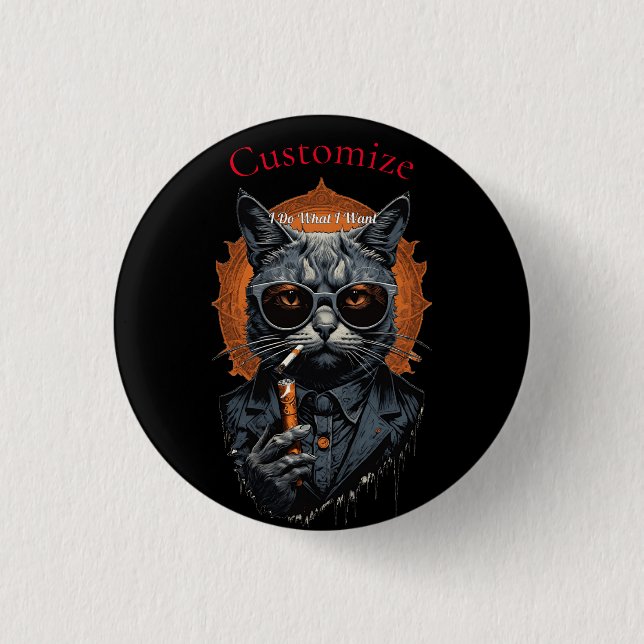 Cool Hip Cat Thunder_Cove Button (Front)