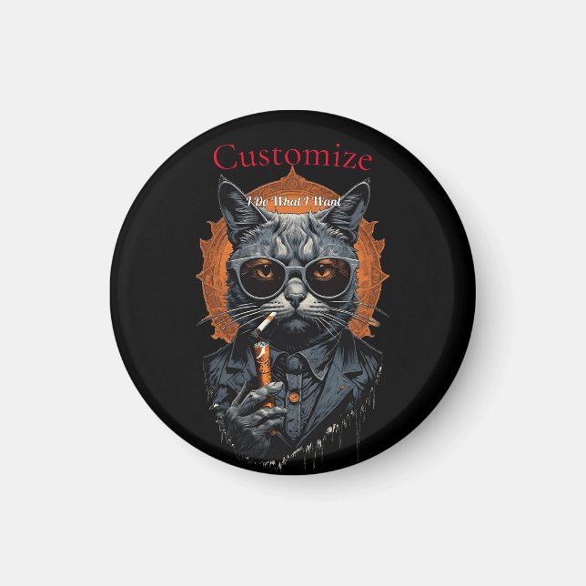 Cool Hip Cat Thunder_Cove Magnet (Front)
