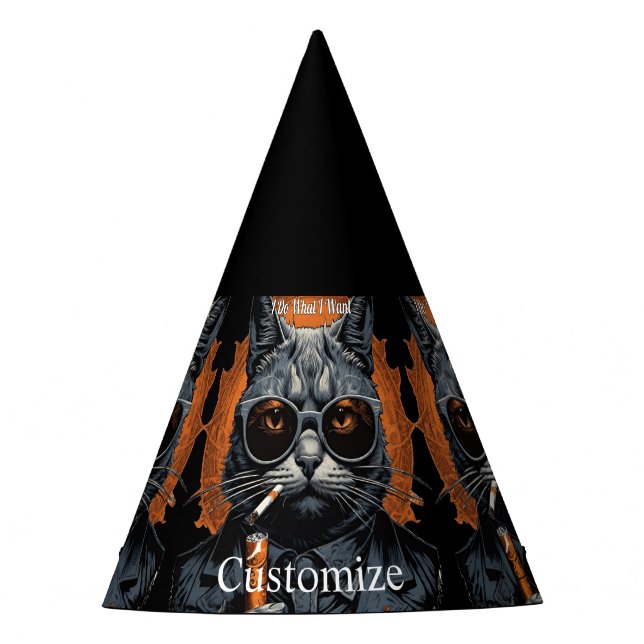 Cool Hip Cat Thunder_Cove Party Hat (Front)