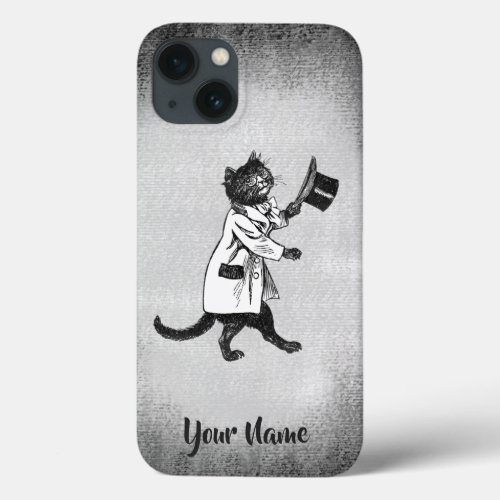 Cool Hip Cat Vintage Black White iPhone 87 Case