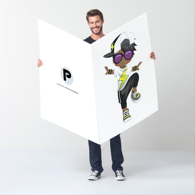 Cool Hip Hop African American Rap Boy Break Dance Card (In Situ)