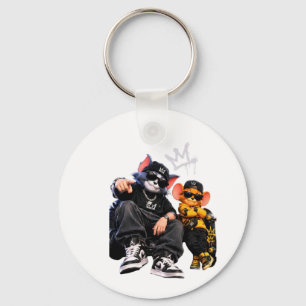 Cool Hip Hop Animal Pin Button Urban Streetwear Keychain
