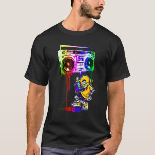 Cool Hip Hop Cute Music Skull Boombox Funny T-Shirt