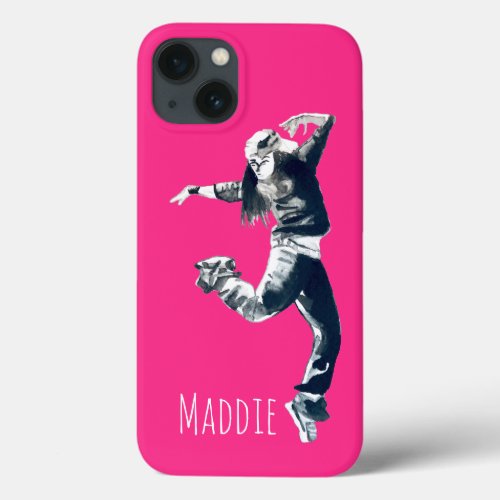 Cool hip hop dancer art iPhone 13 case
