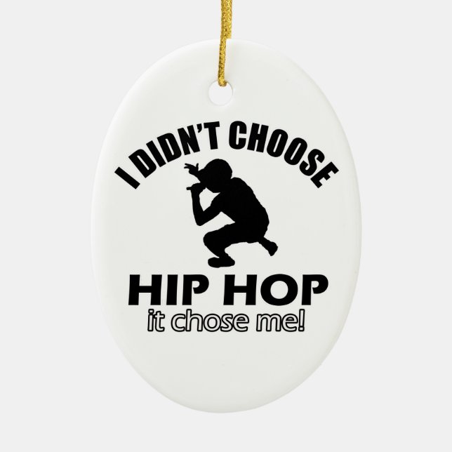 Cool Hip Hop designs Ceramic Ornament (Front)