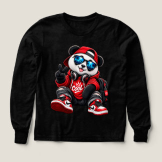 Cool Hip Hop Panda in Red HoodieUrban Swagger Pand Tri-Blend Shirts