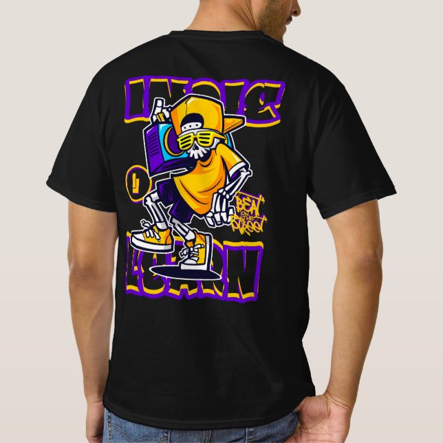 Cool hip-hop skull streetwear urban wear T-Shirt (Back)