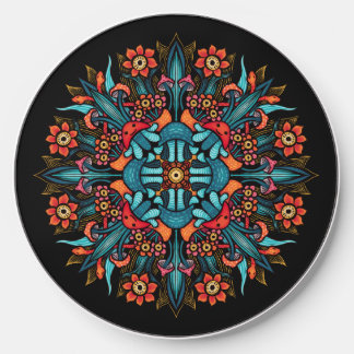 Cool hippie colorful trippy crazy psychedelic wireless charger 