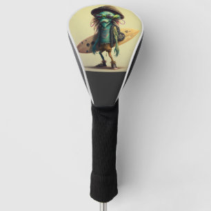Cool Hippie Surfer Alien Hoodie Golf Head Cover