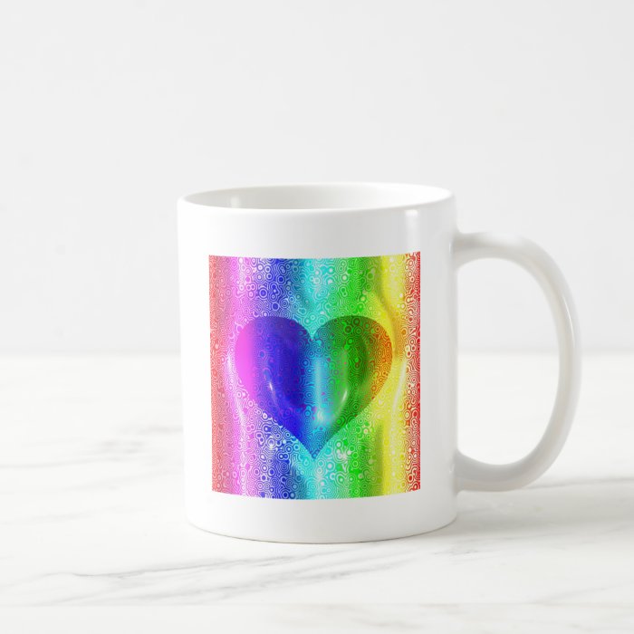 Cool Hippy Heart Design Coffee Mugs