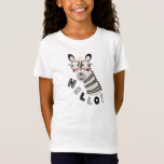 Cool Hipster Cartoon Zebra T-Shirt<br><div class="desc">Fun drawing of a zebra for animal lovers.</div>