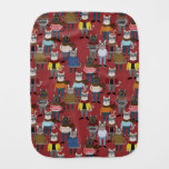 Cool Hipster Cat Pattern Baby Burp Cloth