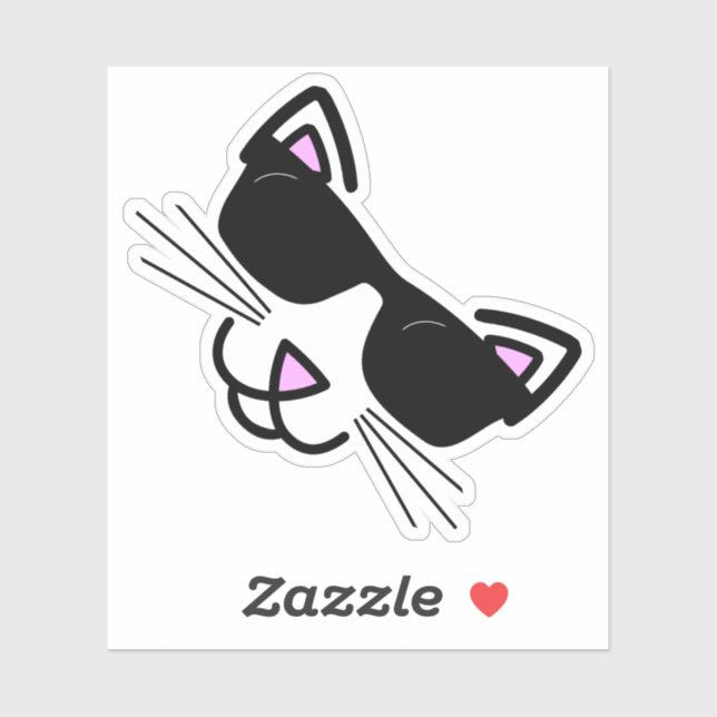 Cool Hipster Cat Sticker (Sheet)
