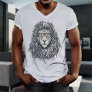 Cool Hipster Lion Men's White T-Shirt