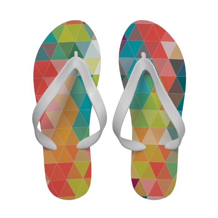 Cool Hipster Pattern Flip Flops