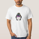 Cool Hipster Penguin With Fedora T-shirt at Zazzle