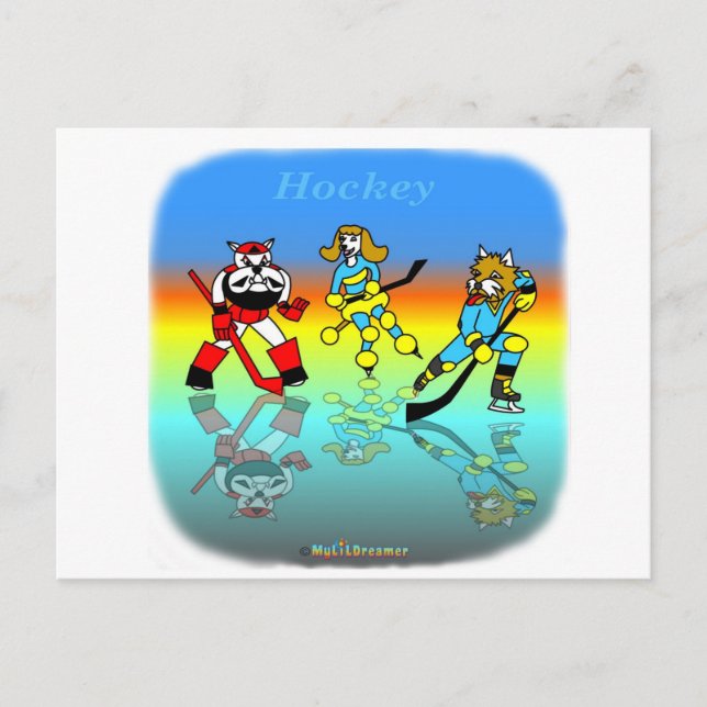 Cool hockey gifts for kids postcard (Front)
